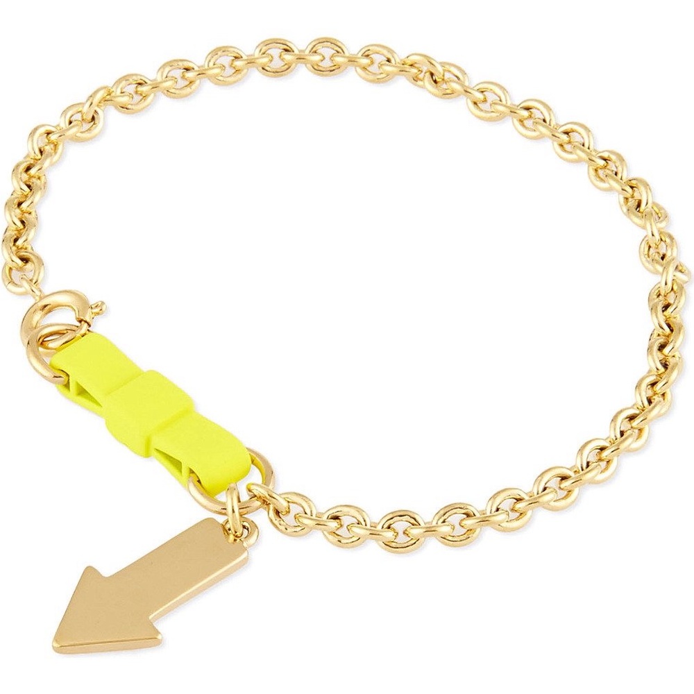 Marc By MARC JACOBS Gold Tone Yellow Bow Tie Arrow Bracelet NWOT